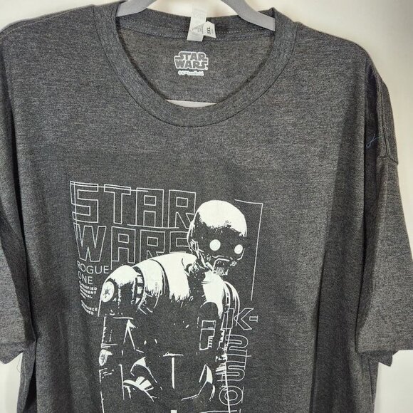 Men's Star Wars Rogue One K-2SO Grey Scale Poster Tee Size 3XL - Picture 3 of 7